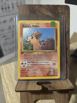 Pokemon Card Blaine's Vulpix LP Gym Heroes 1st Edition Common 65/132 - Image 1
