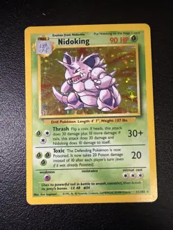Pokemon TCG Nidoking Holo Base Set 1999 Rare Card 11/102 🔥🔥🔥 - Image 1
