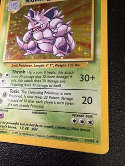 Pokemon TCG Nidoking Holo Base Set 1999 Rare Card 11/102 🔥🔥🔥 - Image 3