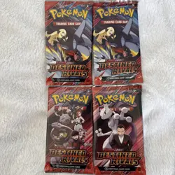 Pokemon TCG Destined Rivals Factory New Sealed Booster Packs Lot 4 Packs - Image 1