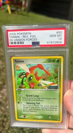 Pokemon ex Unseen Forces Reverse Holo Foil Yanma #50 PSA 10 - Pop 20! - Image 1
