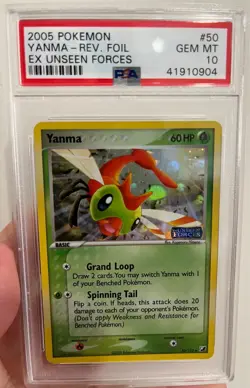 Pokemon ex Unseen Forces Reverse Holo Foil Yanma #50 PSA 10 - Pop 20! - Image 2