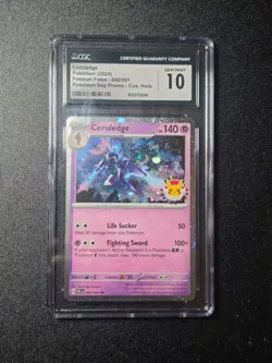 Pokemon 2024 Ceruledge 040/091 Pokemon Day Promo Paldean Fates GEM MINT CGC 10 - Image 1