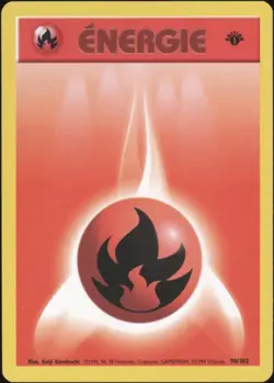 1999 Pokemon FRENCH 1st Edition Base Set Energie Feu-Fire Energy 98/102 NM 1 - Image 1