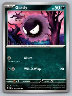 Pokemon TCG SV: Paldean Fates Gastly 055/091 - Image 1