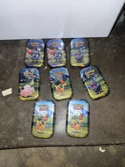 Pokemon Mega Evolution—Seasoned Heroes Collectible Tin w/ Sticker Sheet total 8 - Image 3