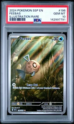 2024 Pokemon Ssp En-Surging Sparks Illustration Rare Feebas #198 PSA 10 - Image 1