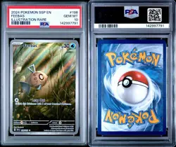 2024 Pokemon Ssp En-Surging Sparks Illustration Rare Feebas #198 PSA 10 - Image 3