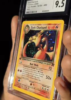 Dark Charizard 1st Edition CGC 9.5 Mint+ Angel Halo Zard 4/82 2000 Pokemon #4 - Image 1