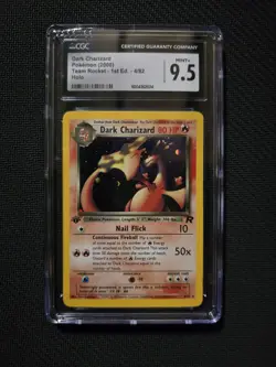 Dark Charizard 1st Edition CGC 9.5 Mint+ Angel Halo Zard 4/82 2000 Pokemon #4 - Image 2