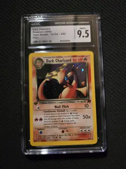Dark Charizard 1st Edition CGC 9.5 Mint+ Angel Halo Zard 4/82 2000 Pokemon #4 - Image 3