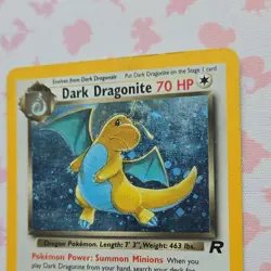 Pokemon TCG Dark Dragonite Team Rocket Holo Rare Unlimited 5/82 70HP 2000 - Image 2