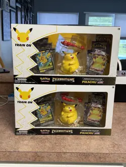 Pokemon TCG Celebrations Pikachu VMAX Premium Figure Collection Lot Of 2 - Image 1