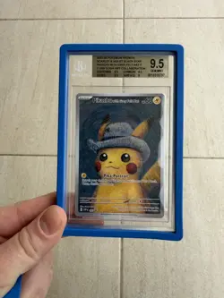 2023 Pikachu with Grey Felt Hat #85 Promo Pokemon x Van Gogh Art Mint BGS 9.5 - Image 1