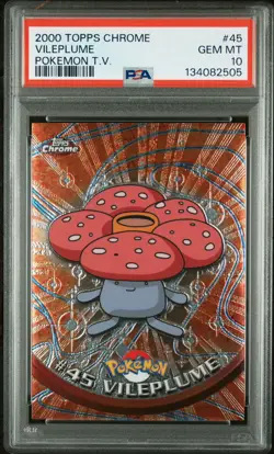 2000 TOPPS CHROME POKEMON T.V. #45 VILEPLUME PSA 10 - Image 1