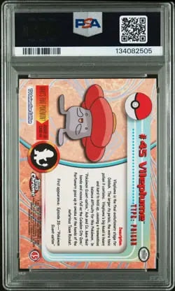 2000 TOPPS CHROME POKEMON T.V. #45 VILEPLUME PSA 10 - Image 2