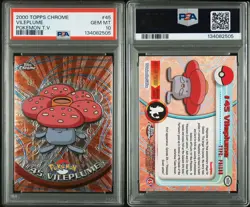 2000 TOPPS CHROME POKEMON T.V. #45 VILEPLUME PSA 10 - Image 3