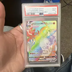 2020 Pokemon SWSH FA/Charizard VMAX Champion's Path Secret Rainbow #074 - Image 1