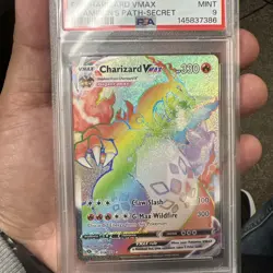 2020 Pokemon SWSH FA/Charizard VMAX Champion's Path Secret Rainbow #074 - Image 3