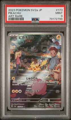 PSA 9 Pikachu 173/165 - Pokemon Japanese 151 - Art Rare - Image 1