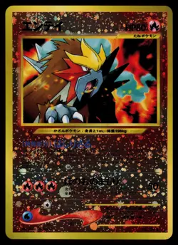 Entei No. 244 - Pokemon Japanese Neo Premium File 2 - Holo Promo Swirl (NM) - Image 1