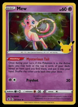 Mew 011/025 - Pokemon Celebrations - Holo Rare (LP) - Image 1