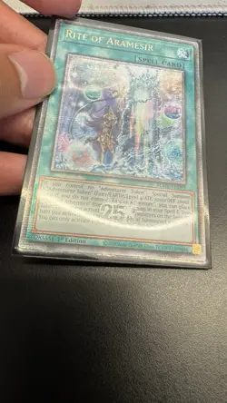 Yu-Gi-Oh! Rite of Aramesir BLMR-EN093 1st Edition Quarter Century Secret Rare - Image 3