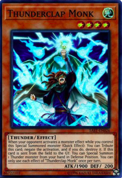 1X NM Thunderclap Monk - SAST-EN026 - Super Rare Unlimited/1st Edition yugioh - Image 1