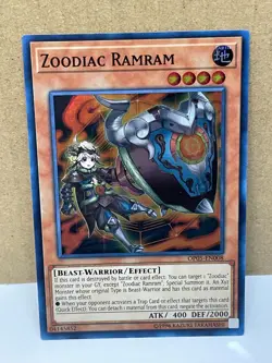 YuGiOh! Zoodiac Ramram OP05-EN008 Super Rare LP - Image 1