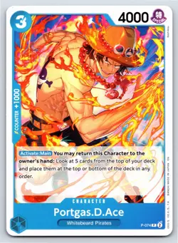 One Piece - P-074 - Portgas.D.Ace - P - Promo US Seller - Image 1
