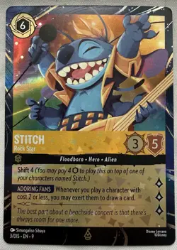 Disney Lorcana EPCOT Festival Of The Arts Stitch Rock Star Magical Places Promo - Image 1