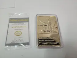 1999 Burger King Pokemon Pikachu 23K Gold card / ball / COH / box ( B332 ) - Image 1