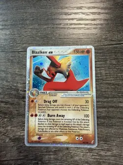 Pokemon TCG Blaziken EX Holo Ultra Rare Card 90/100 EX Crystal Guardians 2006 NM - Image 1