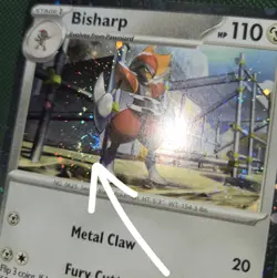 FART WHOLE SWIRL 🌀💫 Bisharp 149/197 Obsidian Flames Cosmos Holo Pokemon Card - Image 1