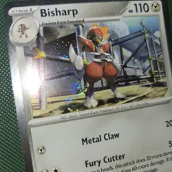 FART WHOLE SWIRL 🌀💫 Bisharp 149/197 Obsidian Flames Cosmos Holo Pokemon Card - Image 2