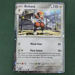 FART WHOLE SWIRL 🌀💫 Bisharp 149/197 Obsidian Flames Cosmos Holo Pokemon Card - Image 3