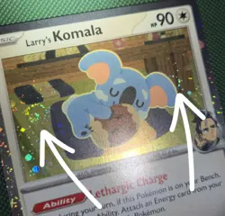 FART DOUBLE WHOLE SWIRL 🌀💫 Larry's Komala 175 Cosmos Holo Bleed Pokemon Card - Image 1