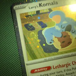 FART DOUBLE WHOLE SWIRL 🌀💫 Larry's Komala 175 Cosmos Holo Bleed Pokemon Card - Image 3
