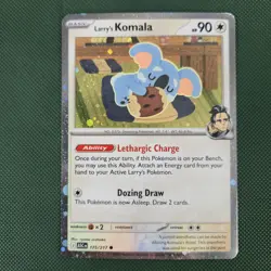 FART DOUBLE WHOLE SWIRL 🌀💫 Larry's Komala 175 Cosmos Holo Bleed Pokemon Card - Image 5