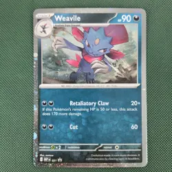 FART WHOLE SWIRL 🌀💫 Weavile 021 Cosmos Holo Mega Evolution Promo Pokemon Card - Image 4