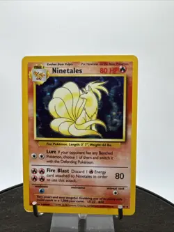 Pokemon TCG Ninetales 12/102 Base Set Holo Rare Vintage WOTC - Image 1