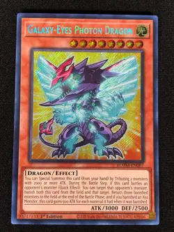 Yugioh Galaxy-Eyes Photon Dragon BLMM-EN007 1st Secret (NM) - Image 1
