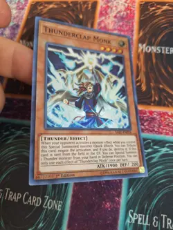 Yugioh Thunderclap Monk SAST-EN026 Super Rare 1st Edition Near Mint - Image 2