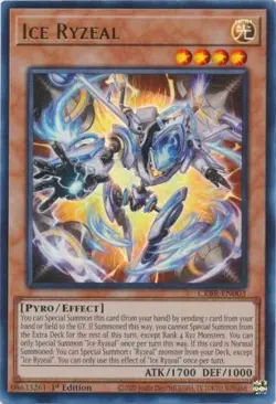 Yugioh! LP Ice Ryzeal - CRBR-EN003 - Ultra Rare - 1st Edition Lightly Played, En - Image 1