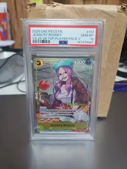 2025 One Piece EN CS 25-26 Top Player Pack 2 #107 Jewelry Bonney PSA 10 GEM MINT - Image 1