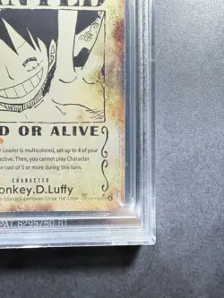 2025 One Piece OP13 EN Wanted Alt Art Monkey D Luffy BGS 10 BLACK LABEL - Image 3