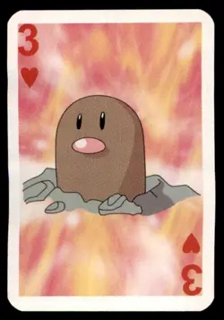 1999 Pokemon Nintendo Bicycle Playing Cards Mini Blue Diglet English #3 - Image 1