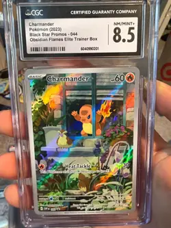 CGC 8.5 Nm/mint+ Charmander 044 Sv: Scarlet & Violet Promo Cards Holo obsidian - Image 1