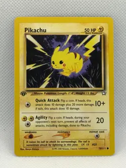 Pokemon Pikachu Neo Genesis 1st Edition Card 70/111 2000 50 HP - Image 1