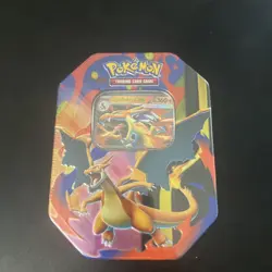 Pokemon Mega Charizard X & Y Collectible Tin Mega Evolution Series Card Storage - Image 1